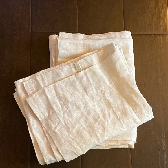 Threshold 100% Linen Light Filtering Curtain Panels - Picture 4 of 5